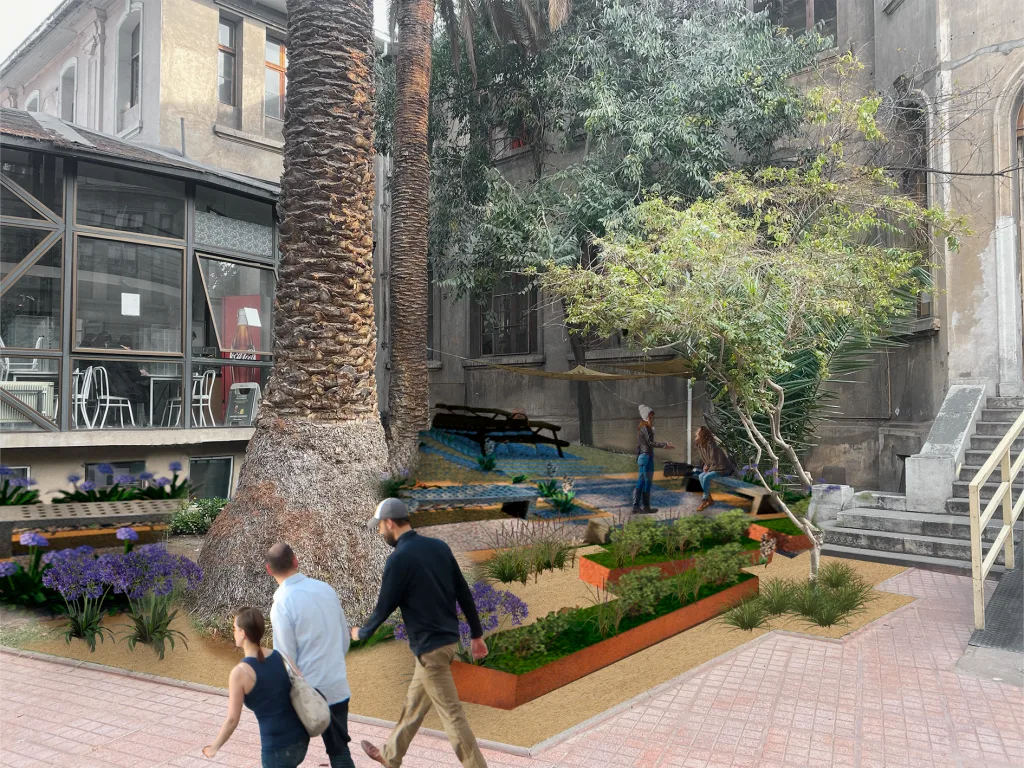 Render del Jardín Terapéutico INCANCER